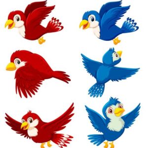 Birds Characters (Adobe Animate Cartoon Birds Characters Vector )